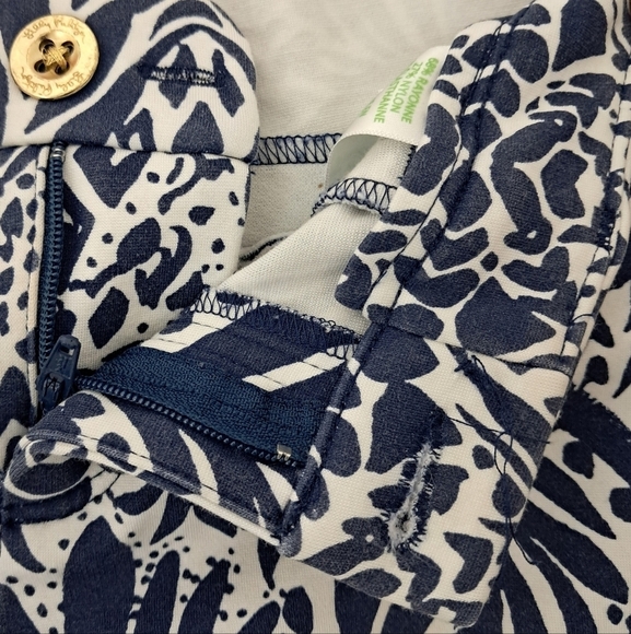 Lilly Pulitzer Kelly Stretch Knit Ankle Pants By Land or Sea Size 0 - Picture 6 of 15